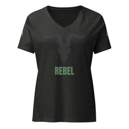 Savage Rebellion Relaxed V-Neck T-Shirt - Women