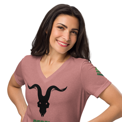 Savage Rebellion Relaxed V-Neck T-Shirt - Women