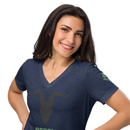 Savage Rebellion Relaxed V-Neck T-Shirt - Women