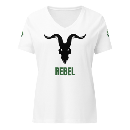 Savage Rebellion Relaxed V-Neck T-Shirt - Women